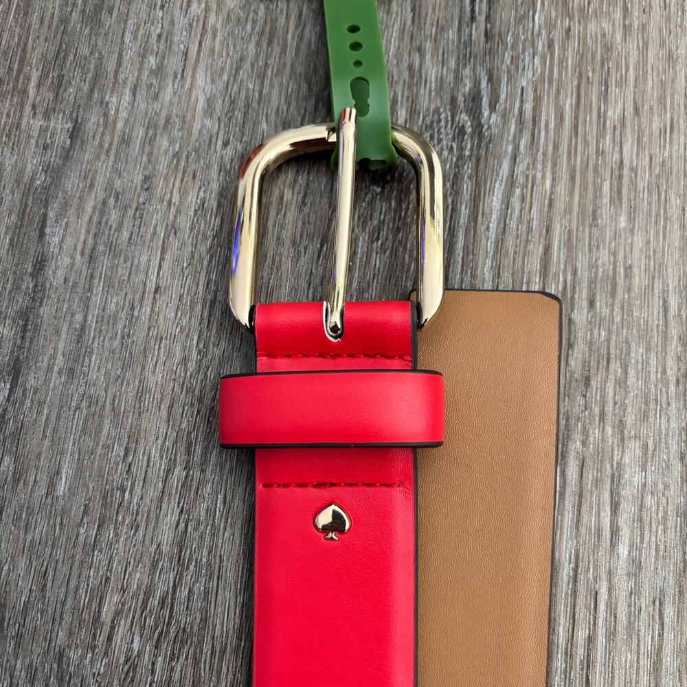NEW Kate Spade Women’s Genuine Leather Belt in Bright Pink - Size: XL - Picture 5 of 6